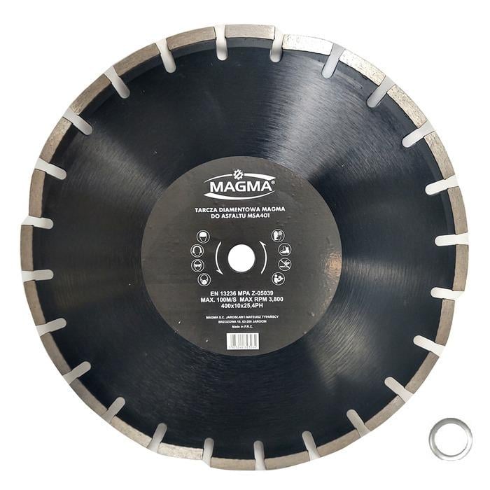 MAGMA MSA401 Diamantový kotúč na rezanie asfaltu 400x25,4mm + redukcia 20mm