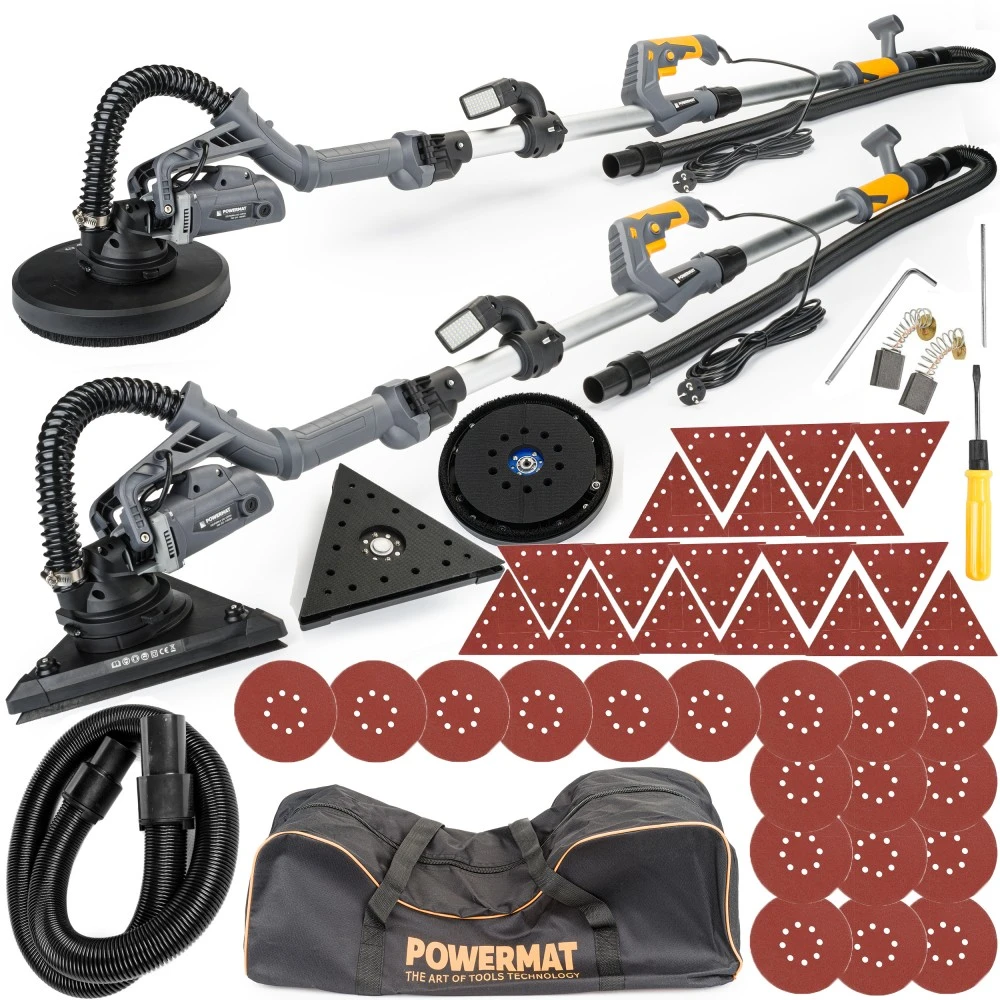 POWERMAT PM-DG-1450DL Brúska na sadrokartón 1450W LED teleskopická