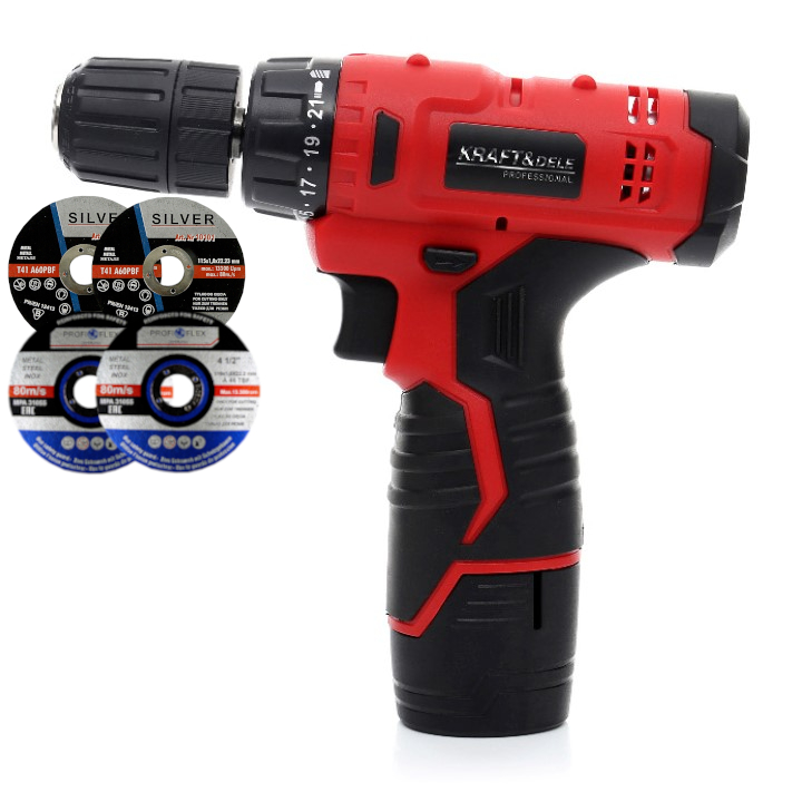 Kraft&Dele KD1567 Aku vŕtací skrutkovač, vŕtačka LED 10,8 Lion 1,3 Ah