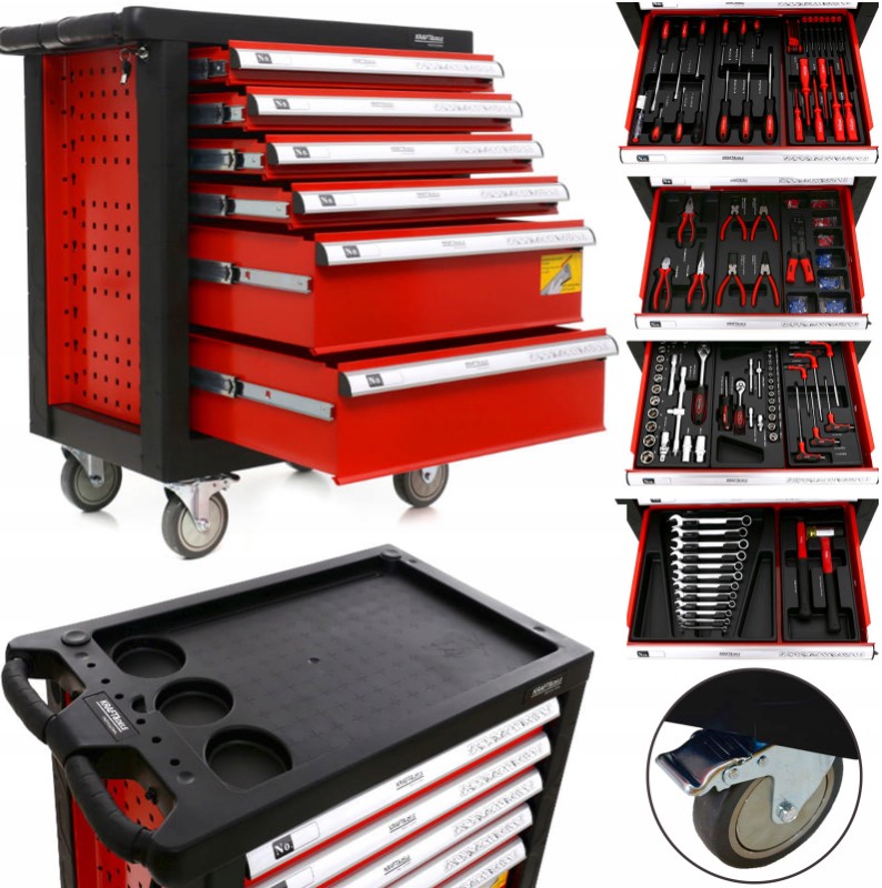 KRAFT&DELE KD361 Dielenský vozík s náradím 263ks