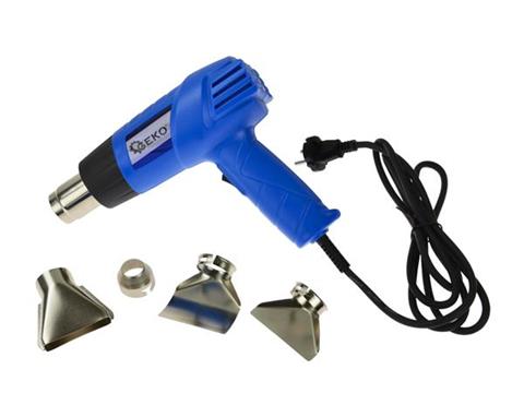 GEKO G80281 2000W Elektrická opaľovacia teplovzdušná pištoľ 4 trysky 2 stupne horák