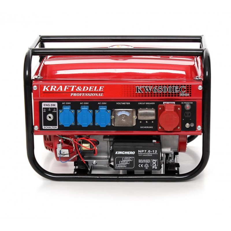 KRAFT&DELE KD112 2500W ELEKTROCENTRÁLA GENERÁTOR PRÚDU 4,8 kW / 6,5 HP 12V / 230V / 380V