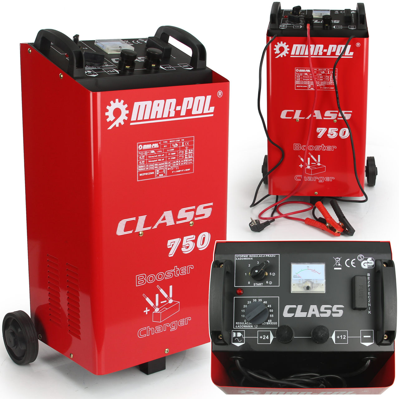 MAR-POL M82514 Autonabíjačka, štartovací vozík CLASS 750 LCD 80-900Ah