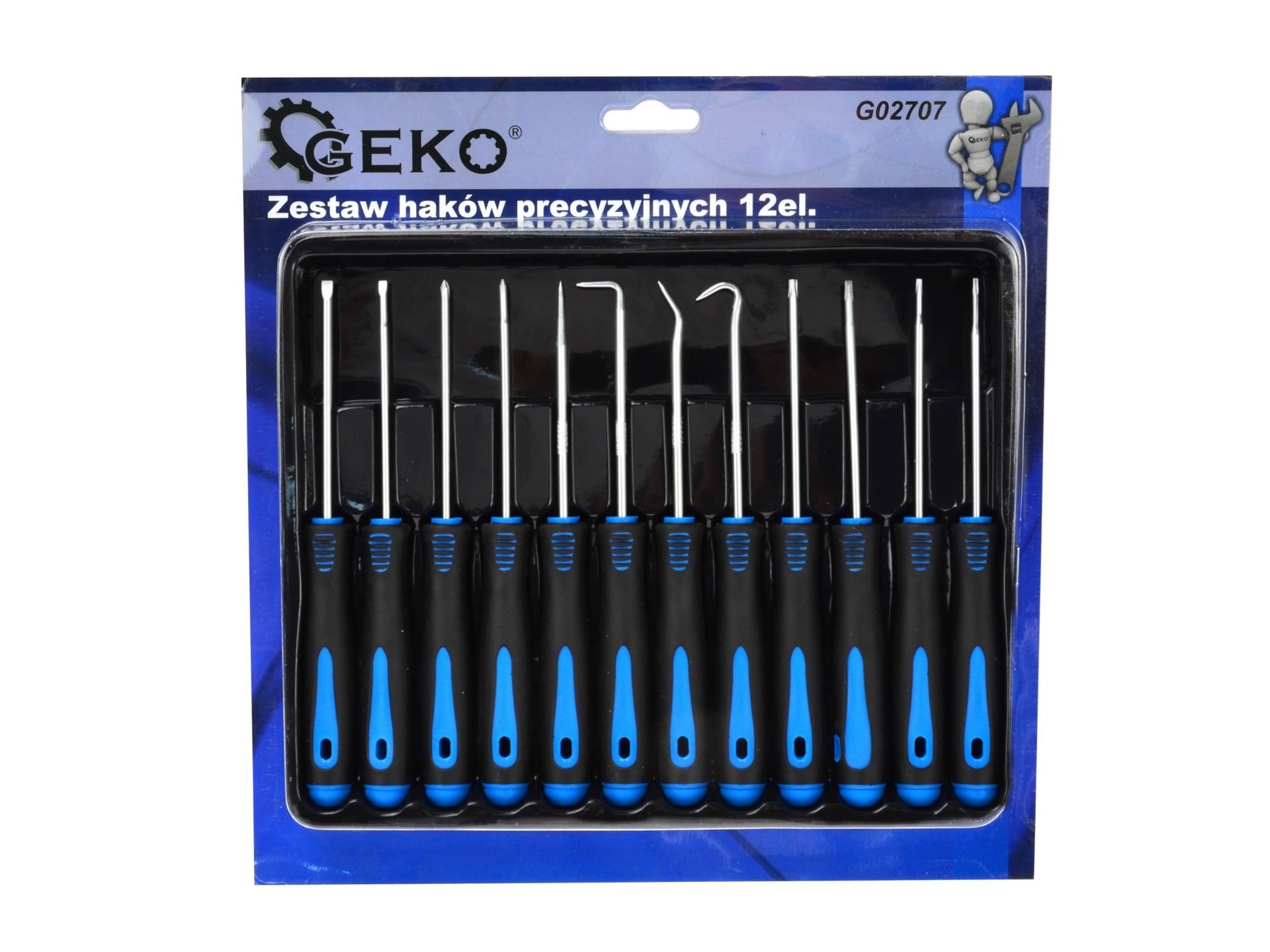 GEKO G02707 Sada presných háčikov skrutkovačov 12 ks