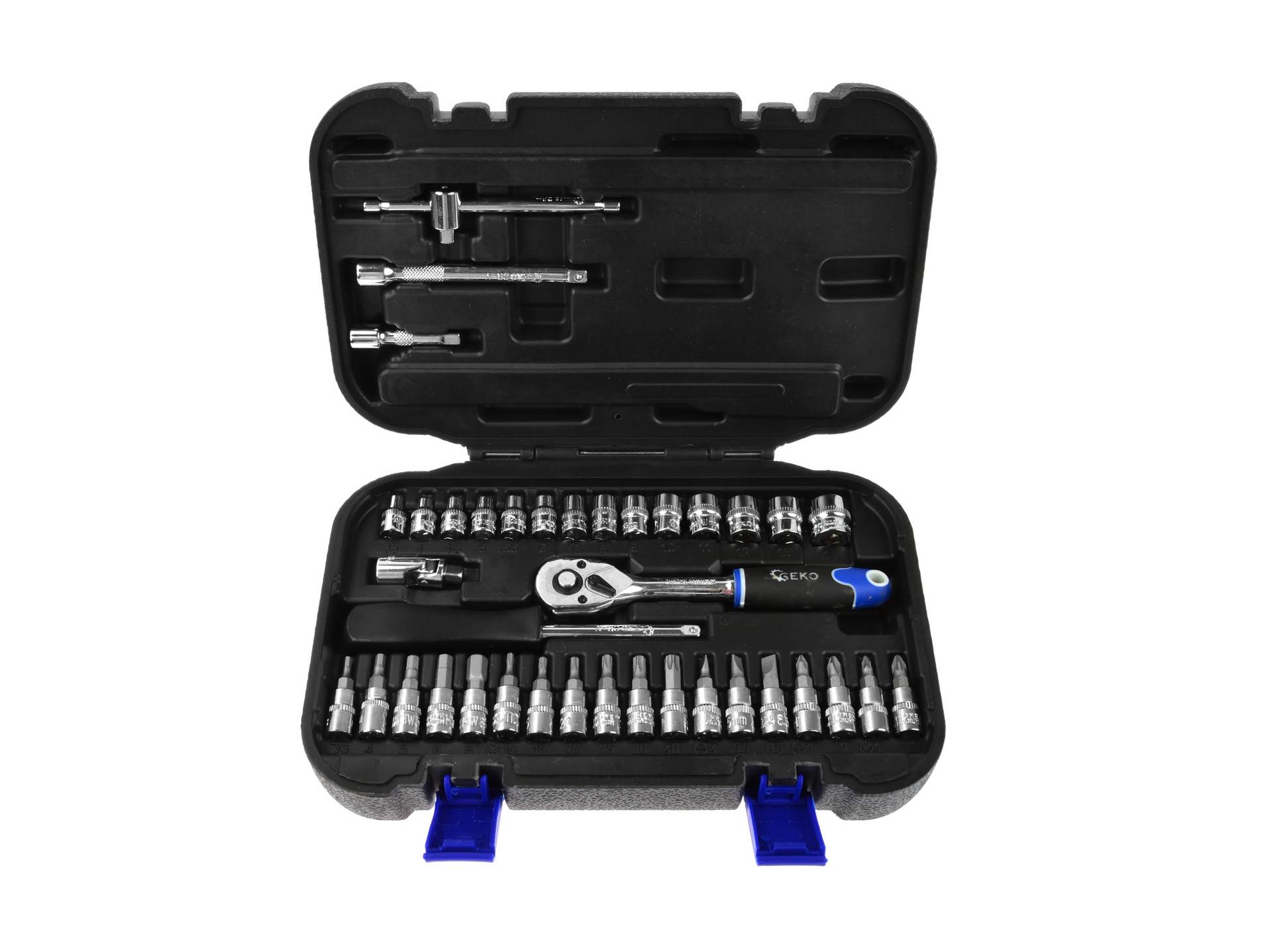 GEKO G10152 Sada nástrčných kľúčov 1/4" 38 ks hlavice račňa