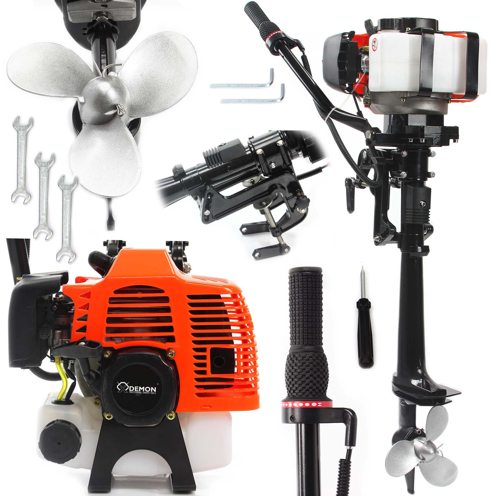Mar-pol M83300M1/M2 Benzínový lodný motor 49cm3 pre motorové člny, loďky, lode TYP-C
