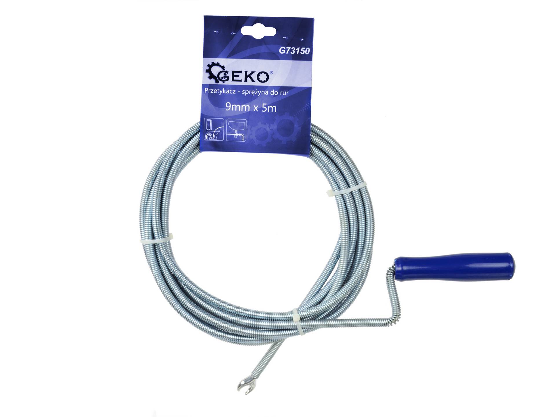 GEKO G73150 Čistič potrubia krtko kanalizačná pružina 9mm x 5m