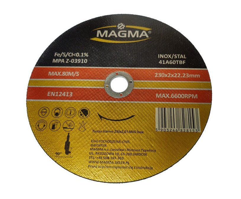 MAGMA Brúsny kotúč na nehrdzavejúcu oceľ nerez 230x2,0 I-MAG INOX 1kus