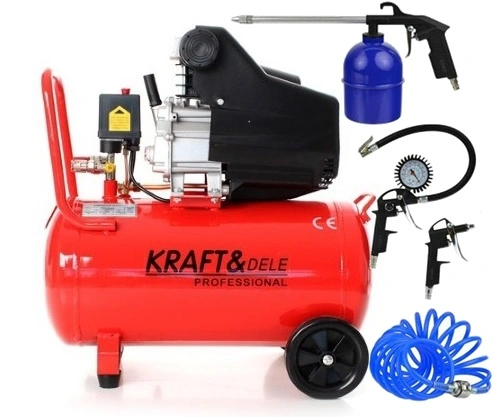 KRAFT&DELE KD401 Olejový kompresor 3,8HP 50l KD 8bar 2,8kW + sada náradia