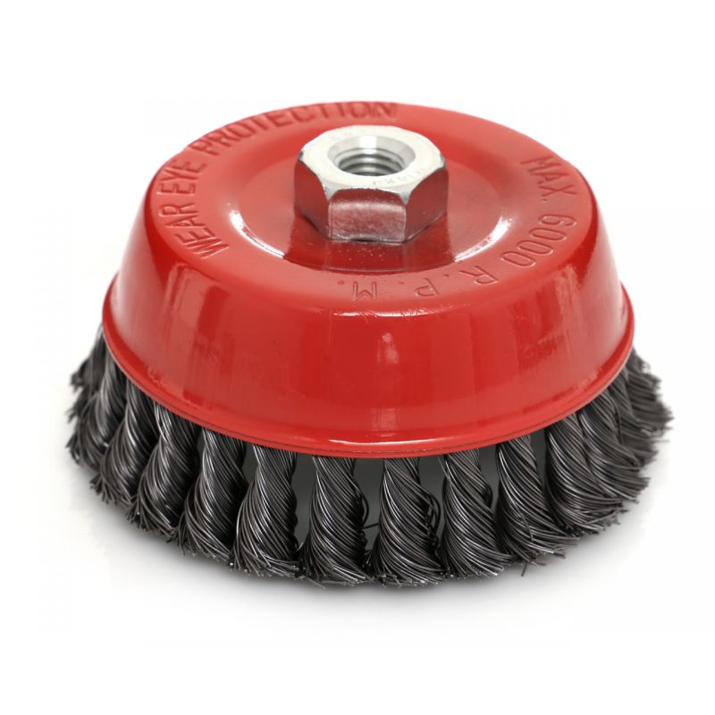 Kraft&Dele KD10972 Drôtená kefa na brúsku, draťák 4" 100mm M14