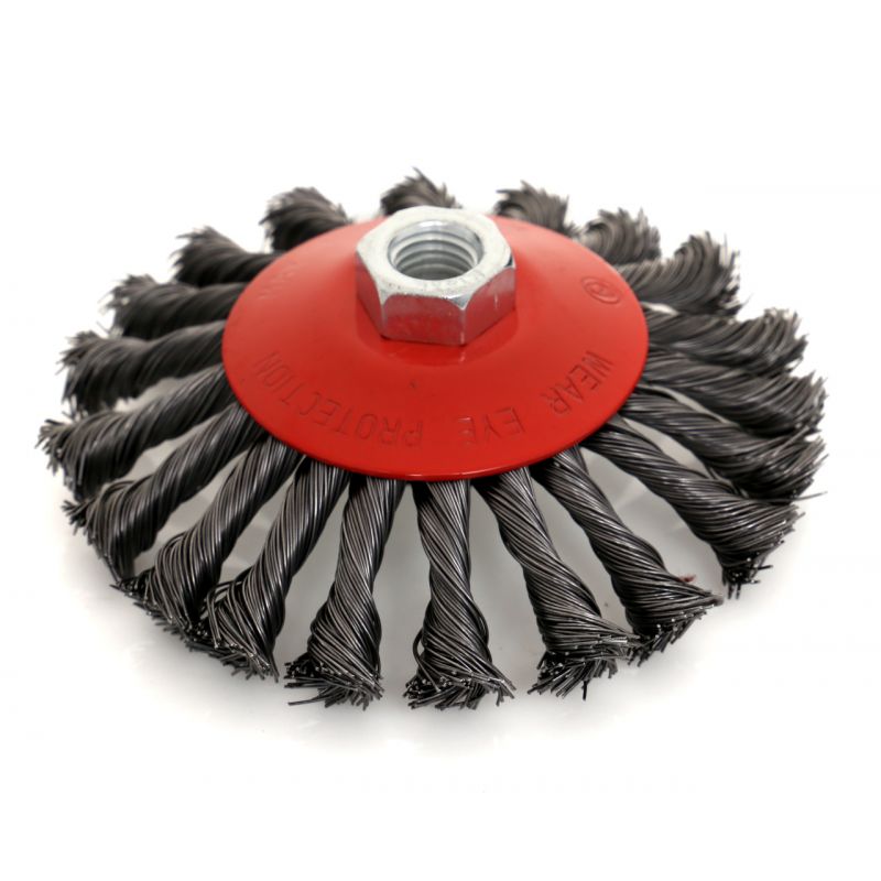 Kraft&Dele KD10987 Drôtená rotačná pletená kefa 5" 125mm M14