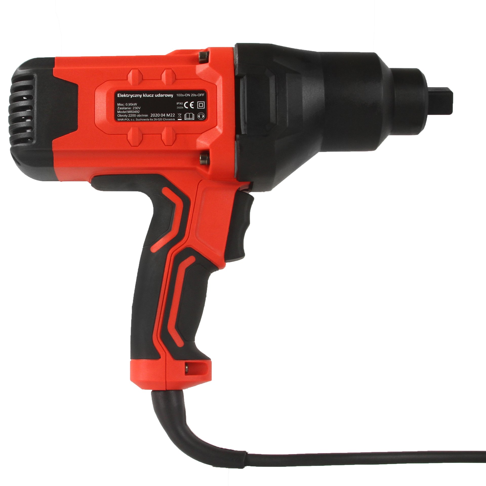 MAR-POL M80492 Rázový uťahovák 0,95kW 230V Elektrický kľúč 1/2"