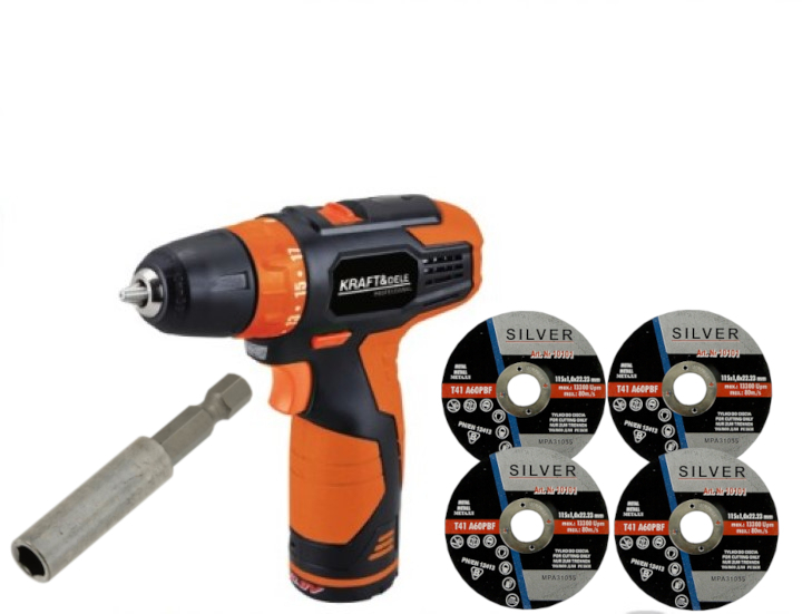 Kraft&Dele KD1670 Aku vŕtací skrutkovač, vŕtačka LED 12V Lion 1,3Ah 2 akumulátory