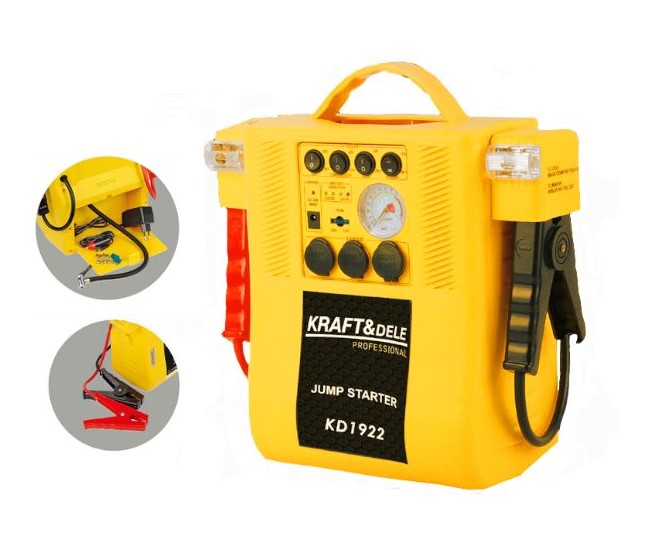 Kraft&Dele KD1922 Nabíjačka autobatérií z kompresorom 4v1 12V