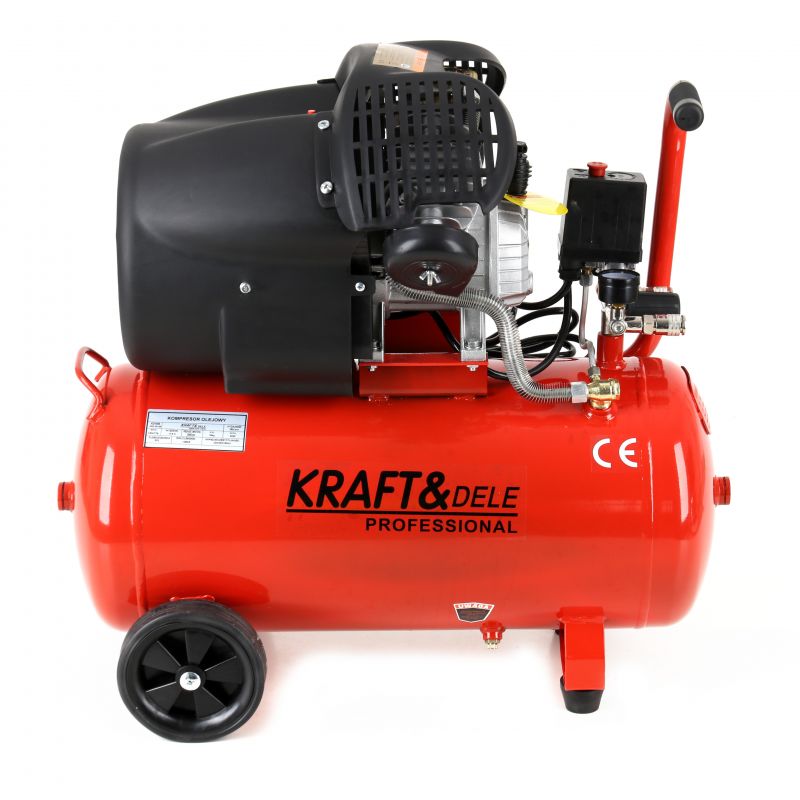 Kraft&Dele KD1484 KOMPRESOR OLEJOVÝ 50L 3kW / 4HP 13,6A 2piest