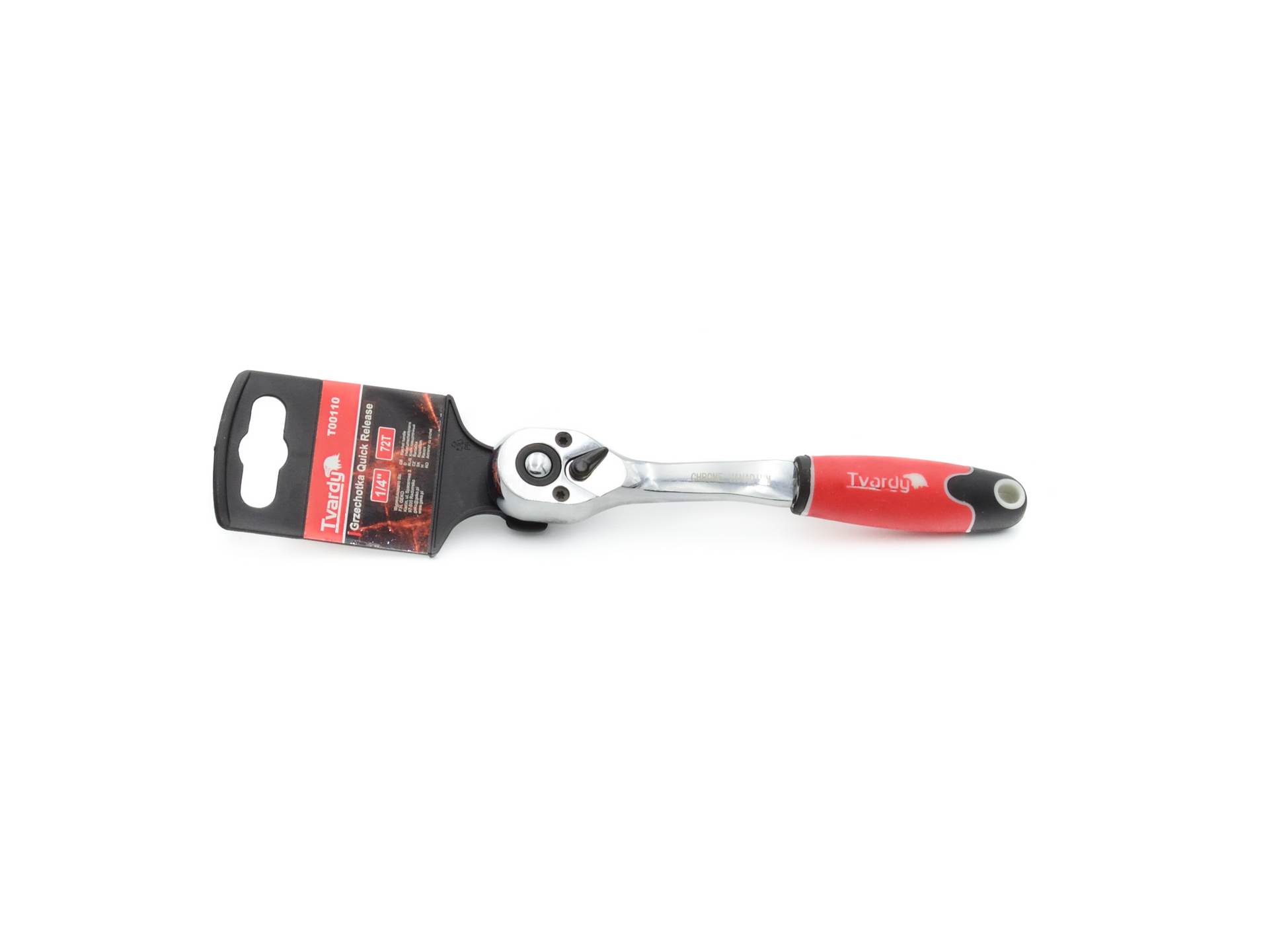 Geko T00110 Račňa 1/4" TVARDY Kľúč gumová rukoväť