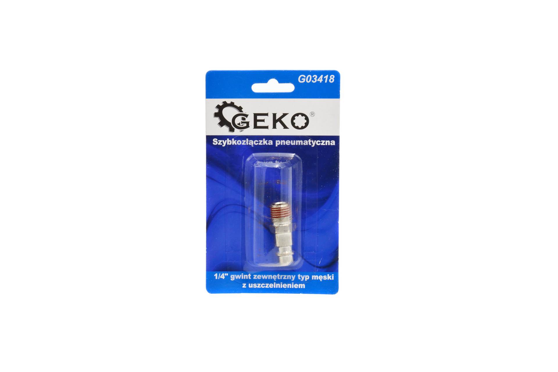 GEKO G03418 Rýchlospojka vonkajší závit 1/4" spojka konektor na pneumatickú hadicu s tesnením