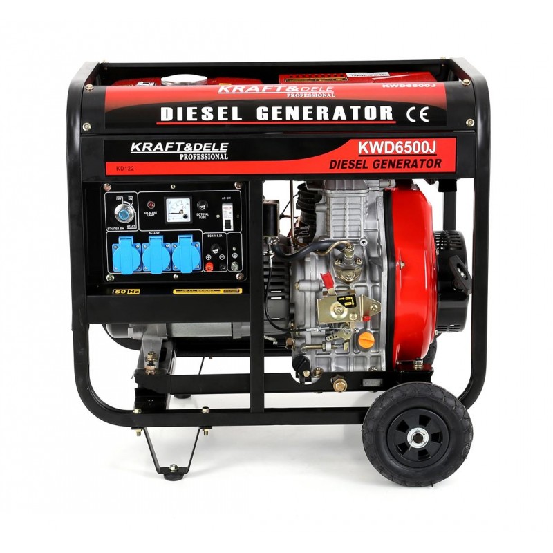Kraft&Dele KD122 6,5kW ELEKTROCENTRÁLA generátor prúdu 12V / 230V DIESEL AVR