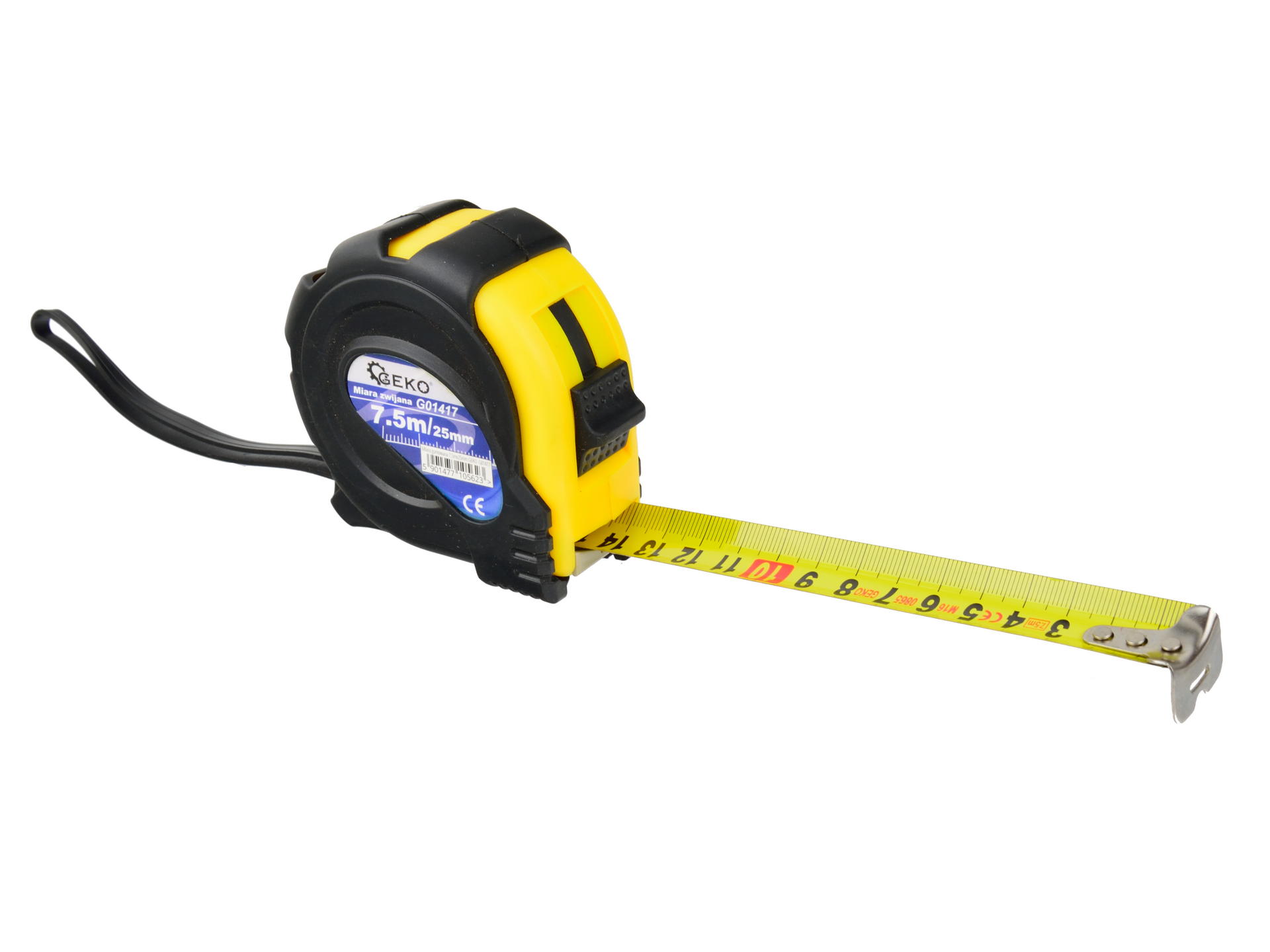 Geko G01417 Pogumovaný zvinovací meter 7,5mx25mm