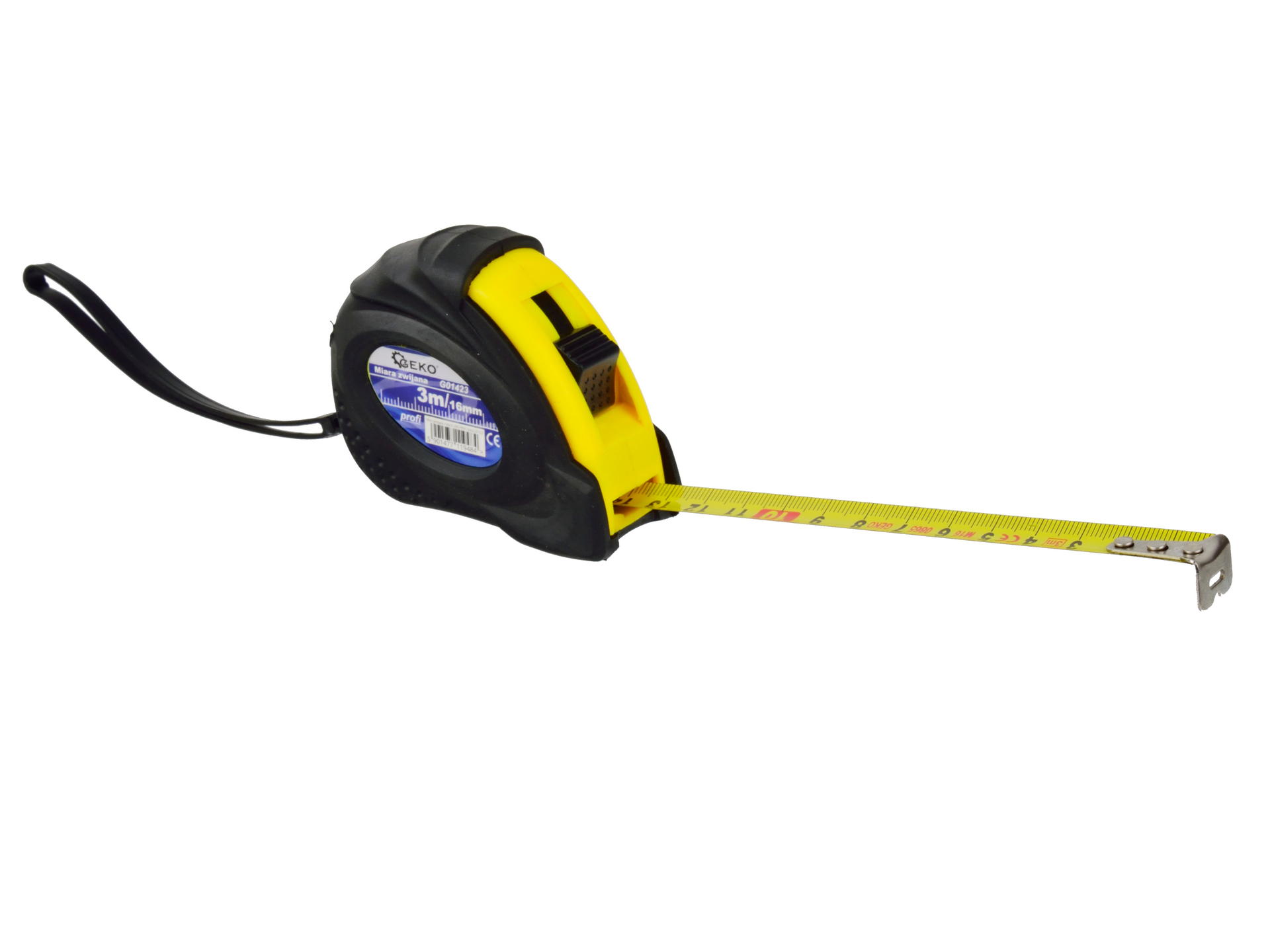 GEKO G01423 Pogumovaný zvinovací meter 3m x 16mm PROFI dvojitý zámok