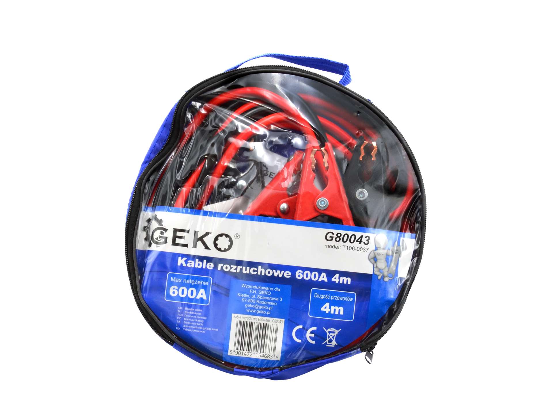 GEKO G80043 Štartovacie káble na akumulátor, autobatériu 600A 4m