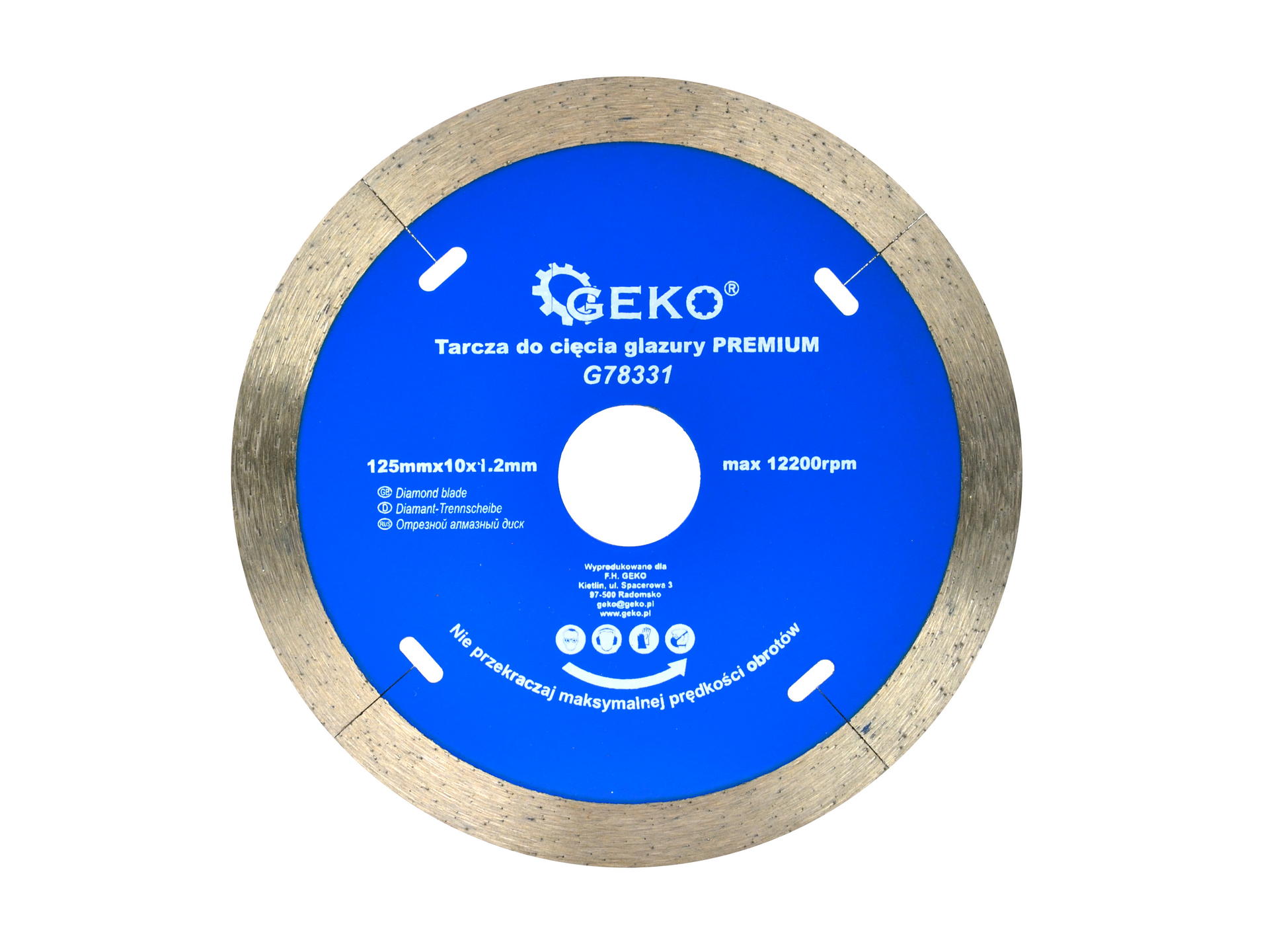 GEKO G78331 Diamantový kotúč na dlaždice dlažbu 125mm 10x1,2mm PREMIUM