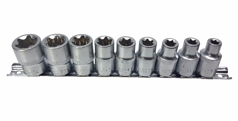 Mar-Pol M66421 Hlavice nástrčné kľúče torx 9ks E10-E24 1/2"