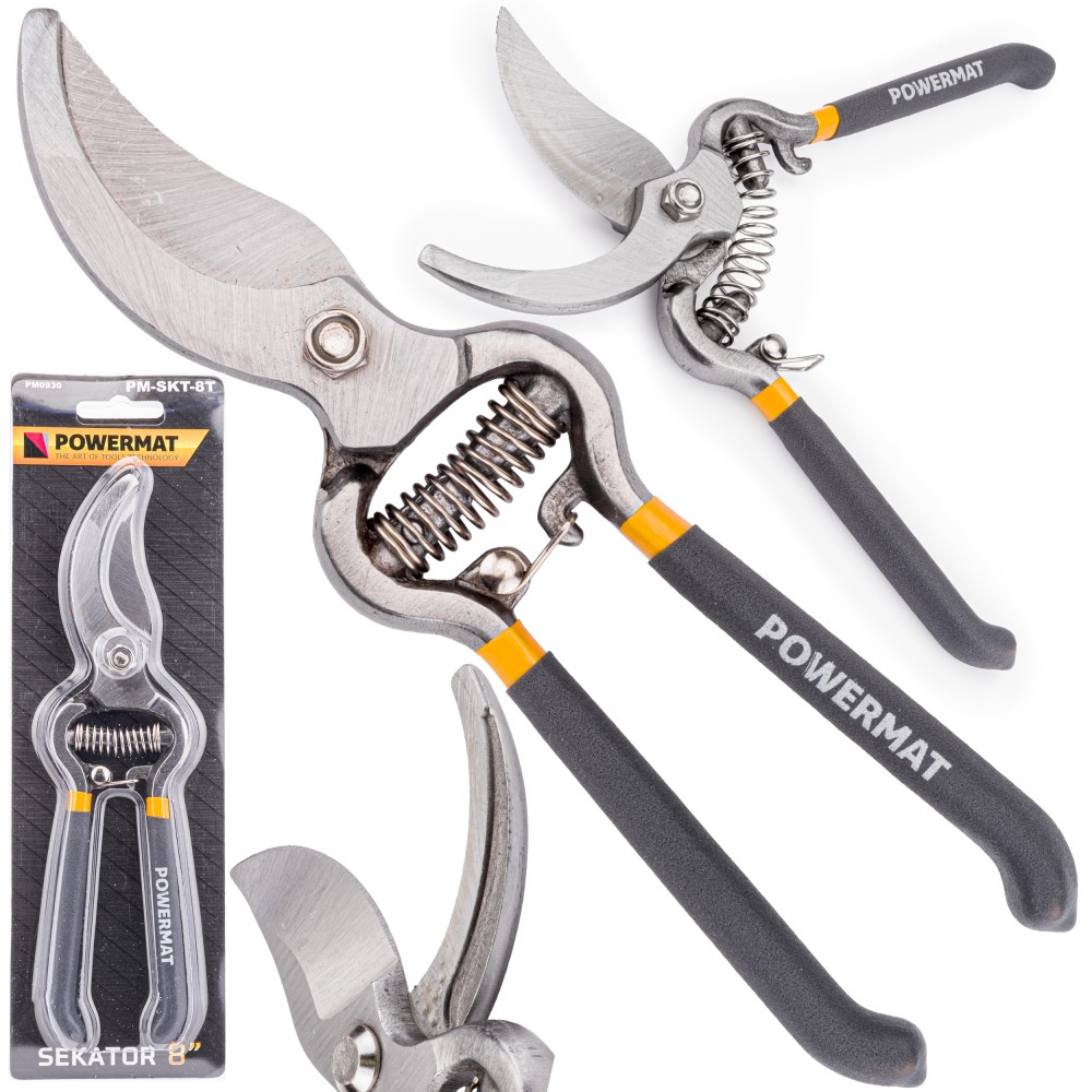 POWERMAT PM-SKT-8T Záhradné nožnice na kríky, konáre, kvety 200mm 8"