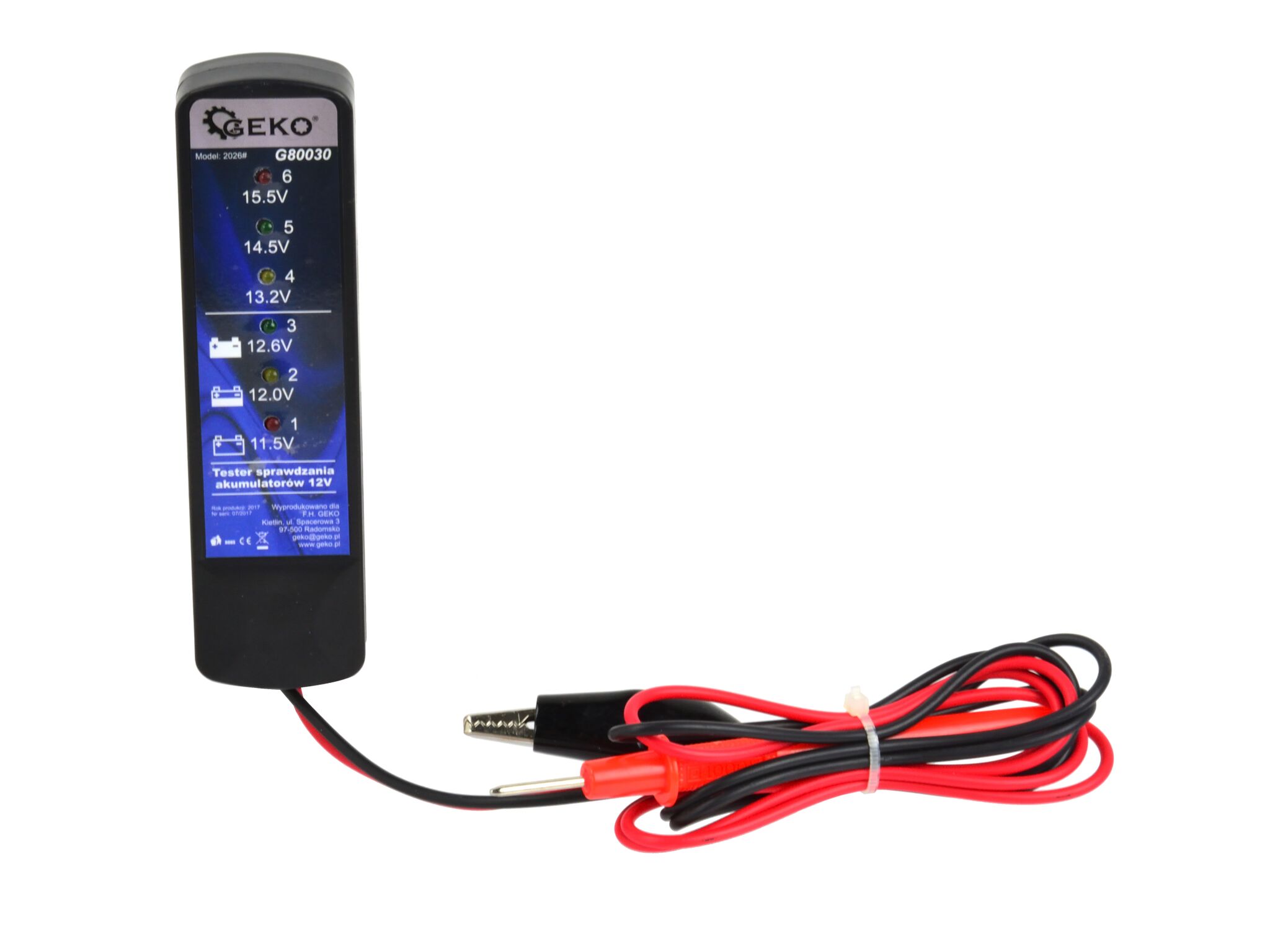 GEKO G80030 Tester, merač 12V tester batérií akumulátorov