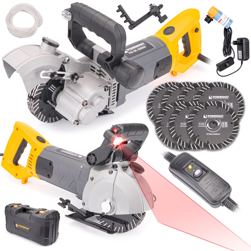 Powermat PM-BE-3000M Drážkovacia frézka 3000W, 133mm laser