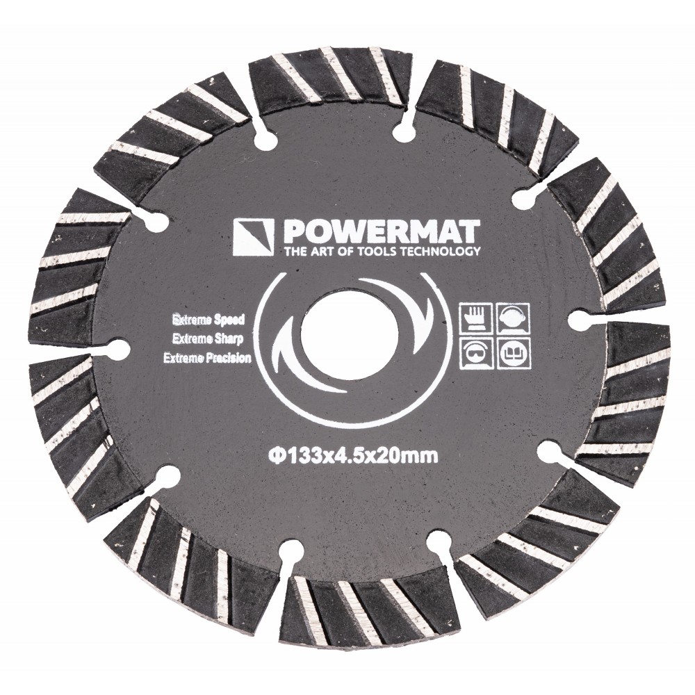 POWERMAT PM-TDB-133x4.5x20 DIAMANTOVÝ KOTÚČ PRE DRÁŽKOVACIE FRÉZY 133x4,5x20 cm