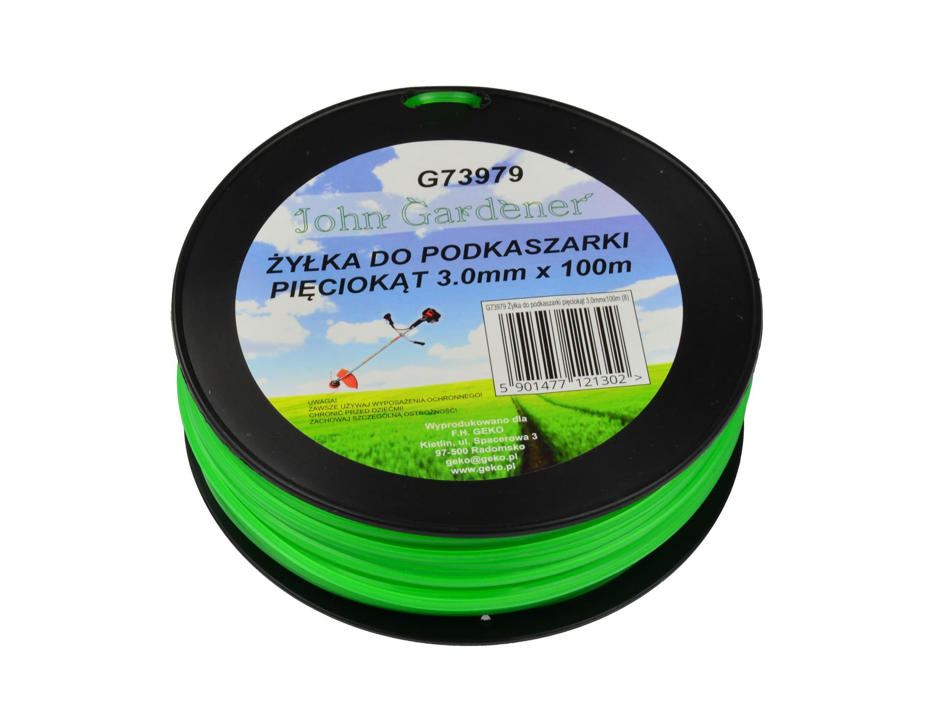 GEKO G73979 NÁHRADNÁ STRUNA DO KROVINOREZU / VYŽÍNAČE, 5-UHOLNÍK 3,0mmx100m