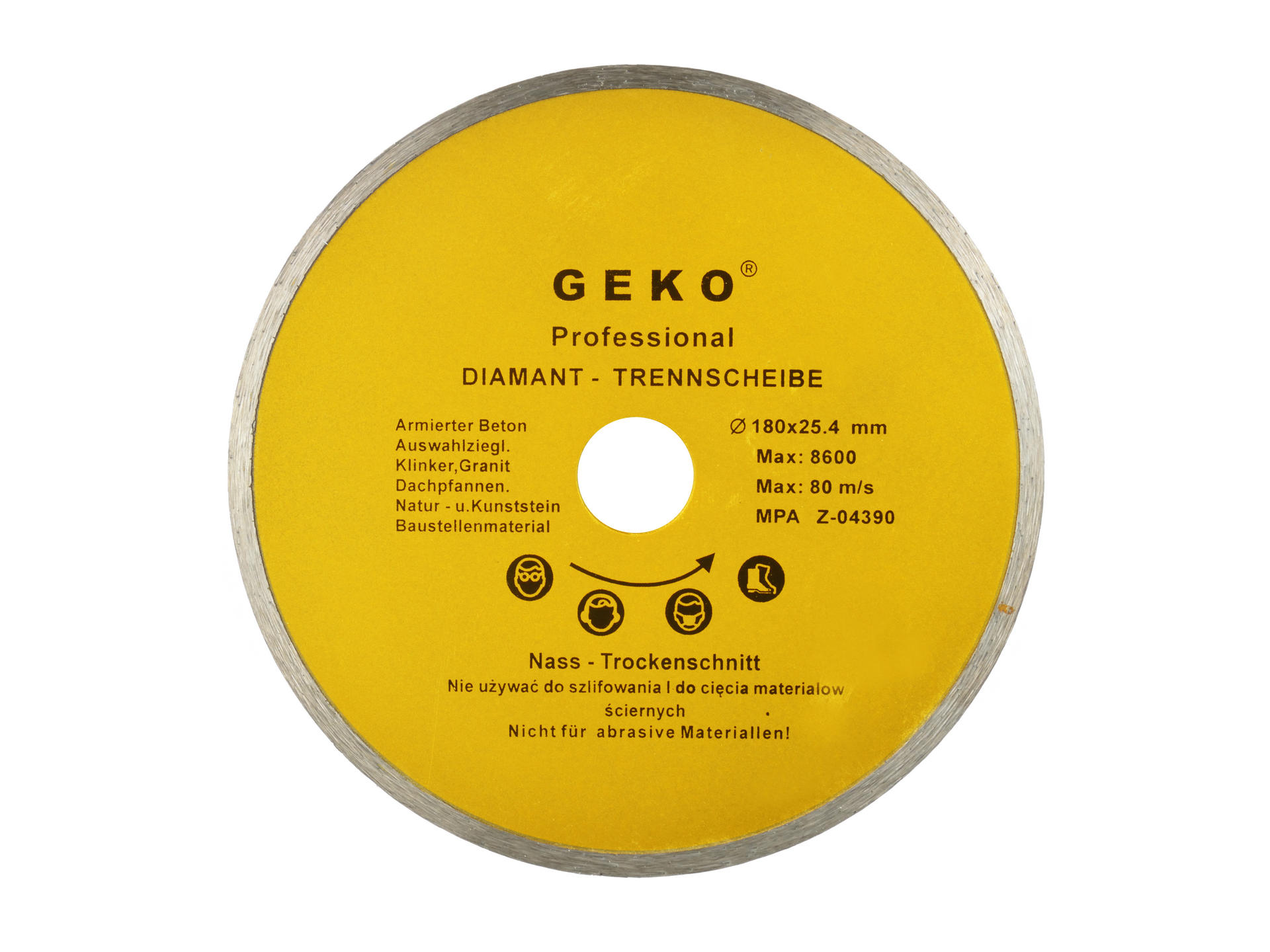 GEKO G00242 Diamantový kotúč na betón pre brúsenie na brúsku 180x25,4mm
