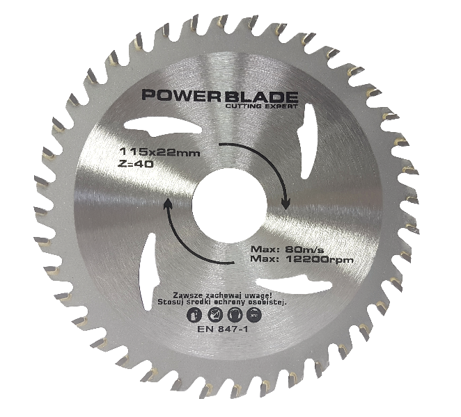 MAR-POL M09049 Vidiový kotúč na drevo pílenie dreva 115mm 22mm 40T