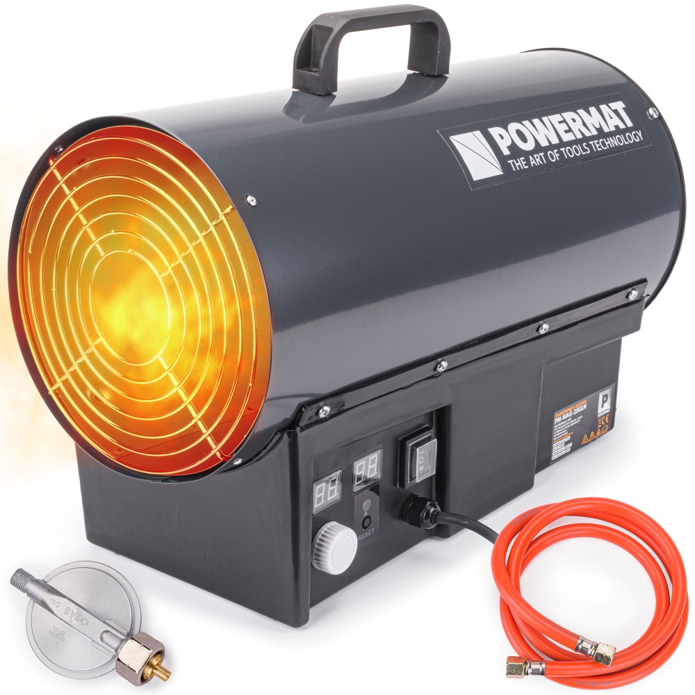 POWERMAT PM-NAG-25GLN Plynový ohrievač s termostatom, kúrenie LCD 25kW 520m3/h