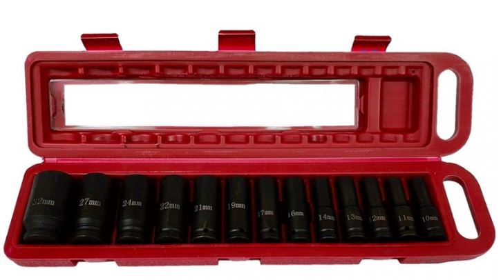 KRAFT&DELE KD10521 Sada nástrčných kľúčov pre rázový uťahovač hlavice 10-30mm 13ks