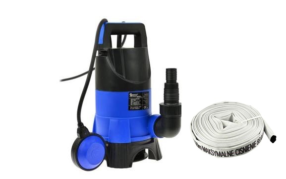 GEKO G81453 400W Ponorné kalové čerpadlo s plavákom plastové 1 "+ požiarna hadica 20m 1"