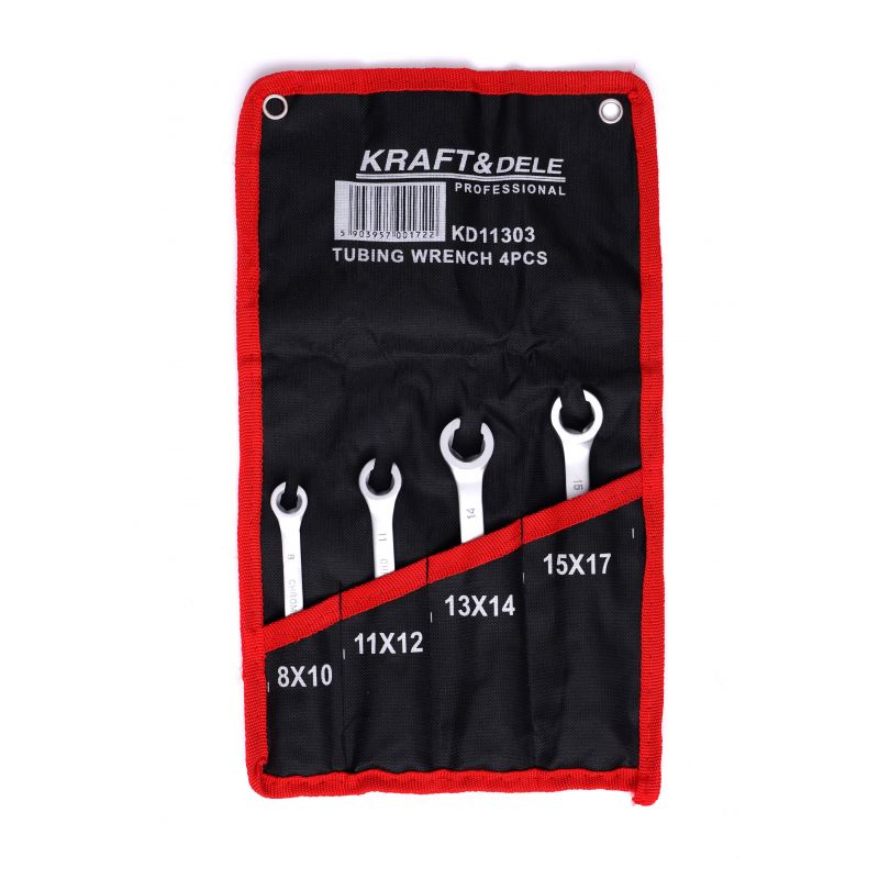 KRAFT&DELE KD11303 Polootvorené kľúče na brzdové trúbky 4ks 8-17mm