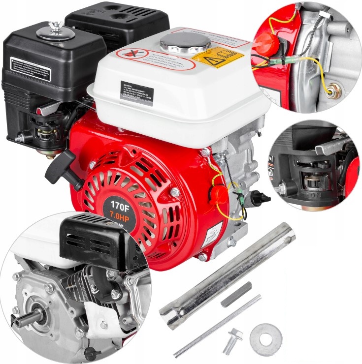 MAX 170F Benzínový spaľovací motor 7HP 19mm 196cc OHV