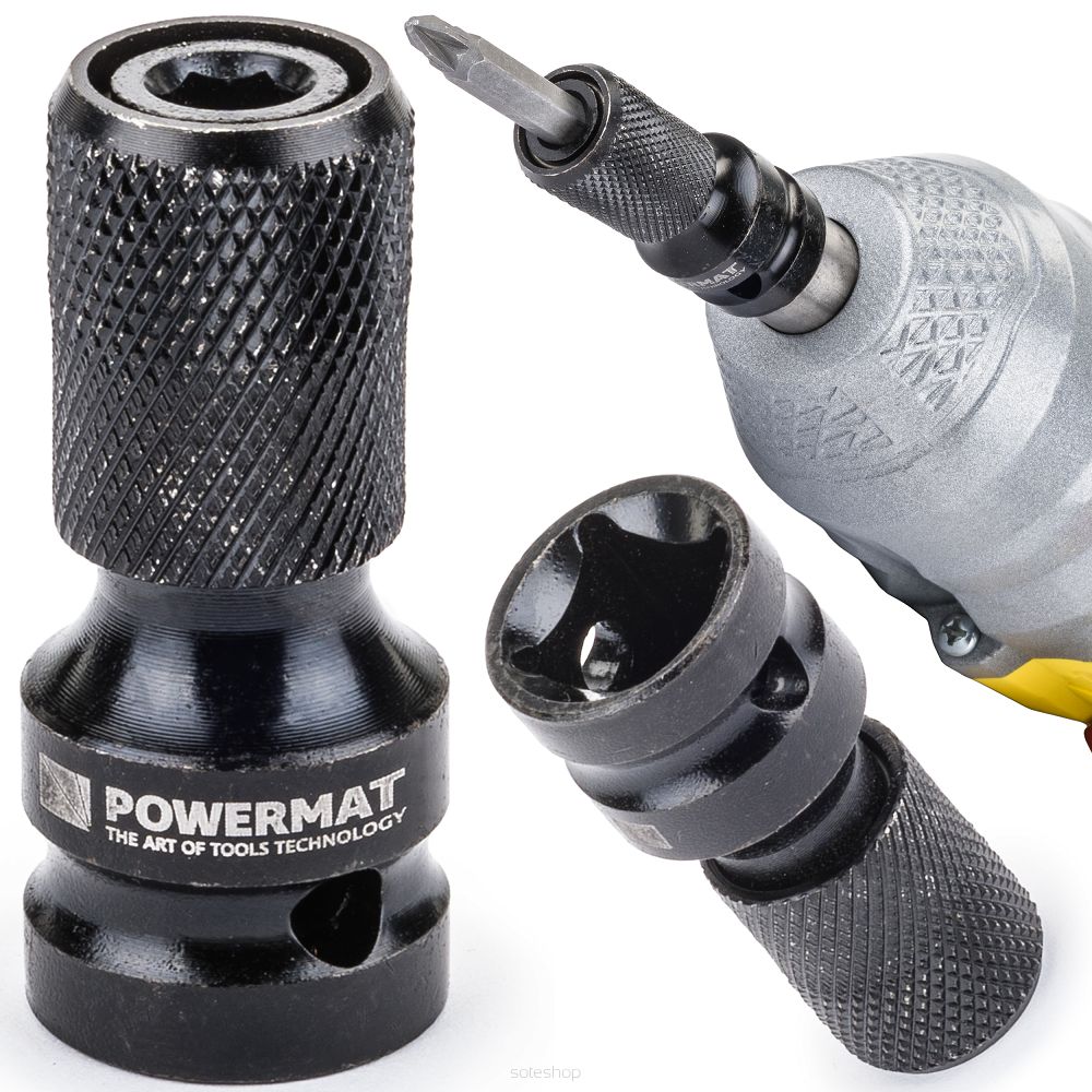 Powermat PM-ASHU-05025T Adaptér držiak na uťahovák 1/2'' na 1/4" HEX bit