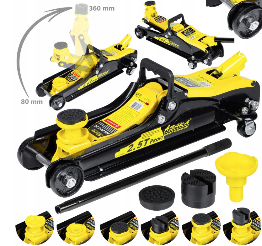LEX ASAKA ASPJ-2.5T POJAZDNÝ NÍZKOPROFILOVÝ HYDRAULICKÝ ZDVIHÁK 2,5t žaba