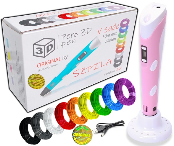 SZPILA RP-100B Kreatívne 3D Pero tlačiareň pre deti s príslušenstvom 50m náplní