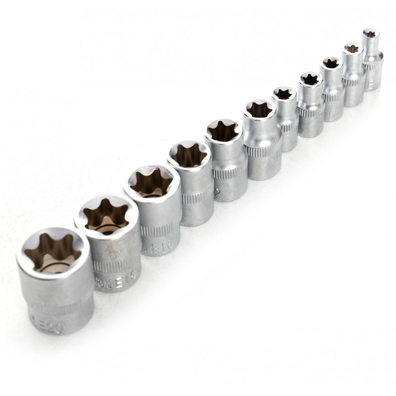 Kraft&Dele KD10242 Nástrčné hlavice kľúče bity TORX 3/8" 1/4" 1/2" 30ks sada