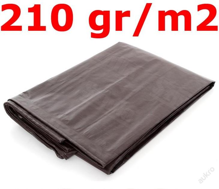 4x6m NEPREMOKAVÁ KRYCIA PLACHTA s okom 210g/m2 Kraft&Dele KD1634