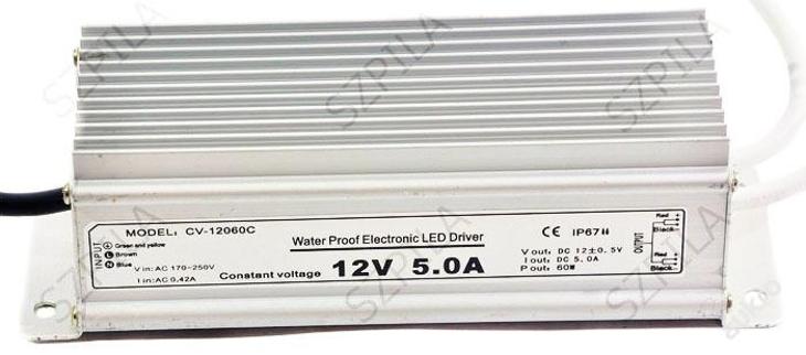 SZPILA CV-12060C LED DRIVER 60W NAPÁJACÍ ZDROJ 12V 5A pre LED pásy IP67