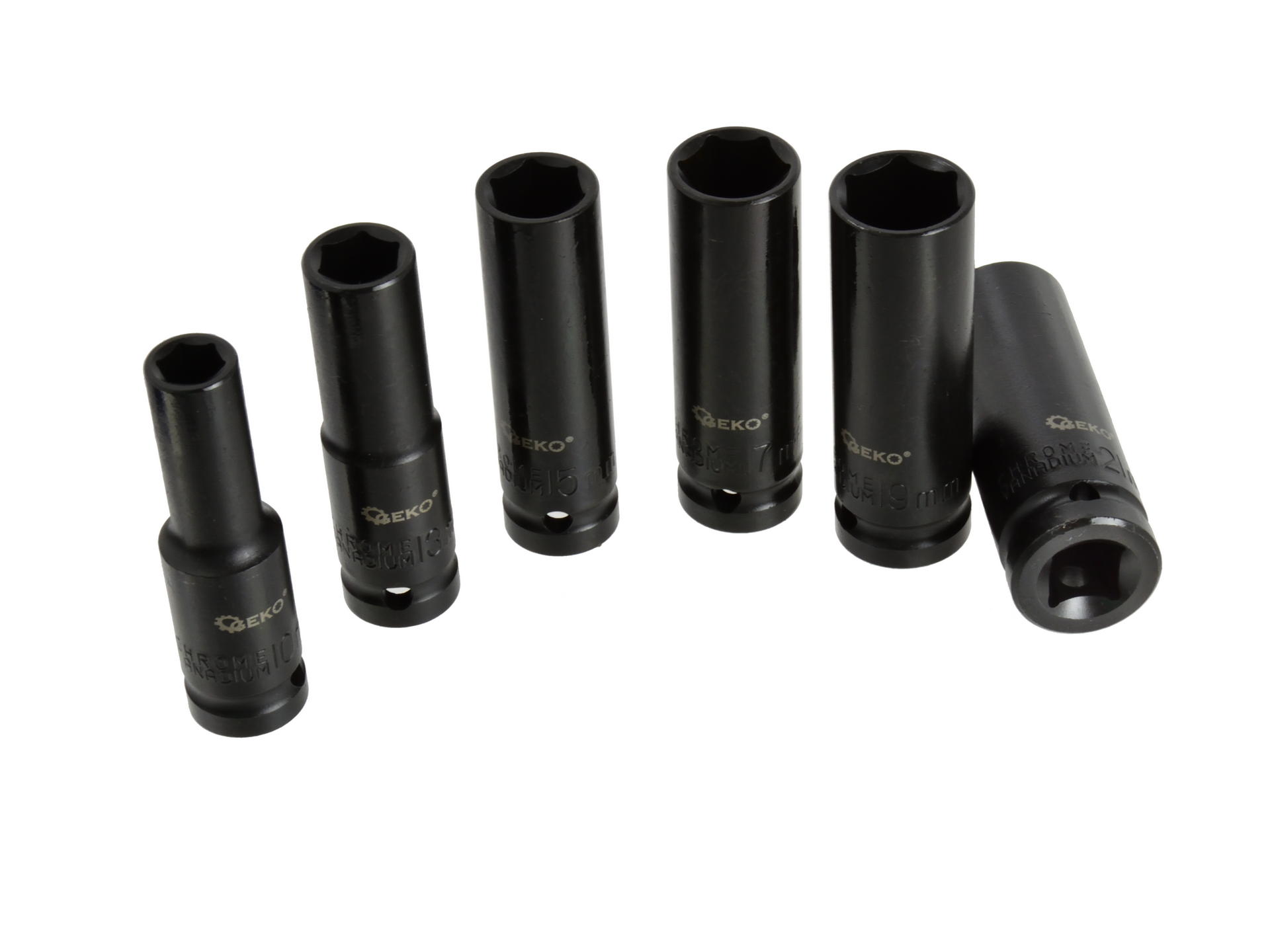GEKO G10500 Dlhé nástrčné kľúče 1/2" 6 ks 10-21mm