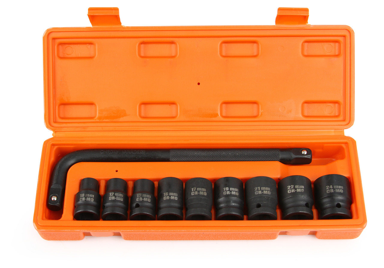 MAR-POL M58235 Nástrčné kľúče hlavice 1/2" 6-hranné BJC 8-24mm 10ks