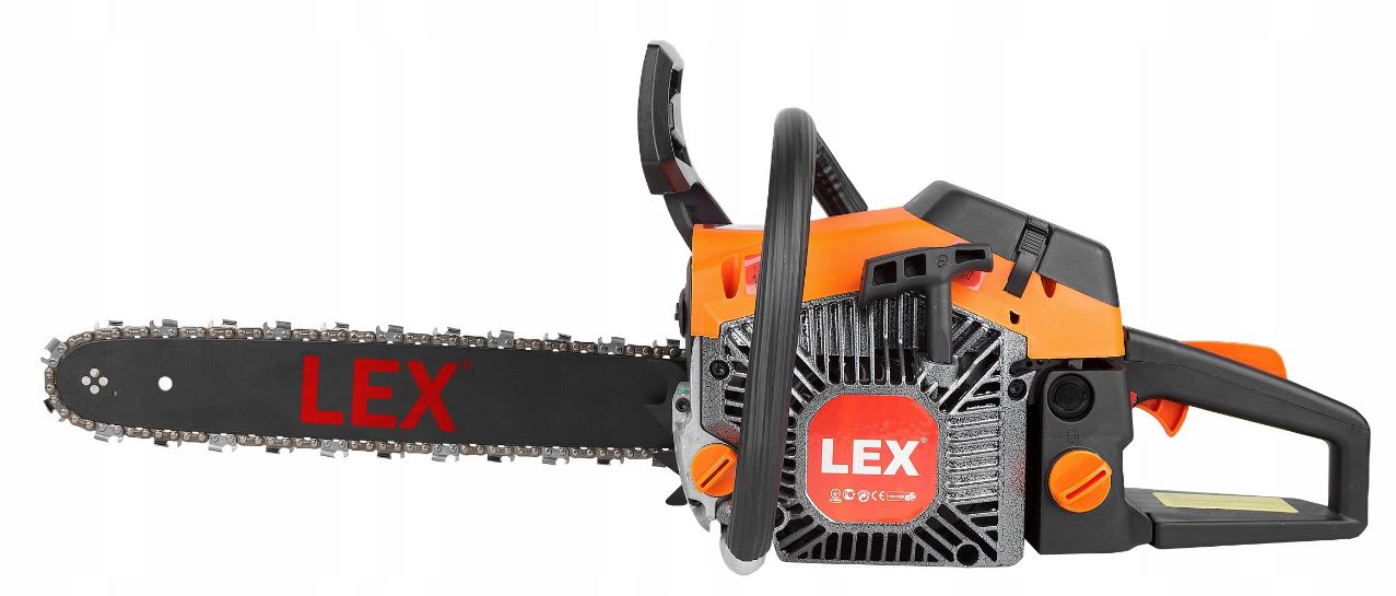 LEX LXGCS50 / LXGCS60 Motorová řetězová pila LEX, 2 lišty + 2 řetězy 4500 W / 6,5 HP