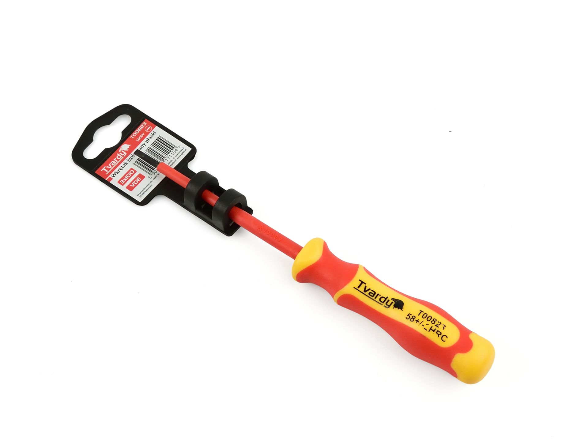 TVARDY T00823 Elektrikársky izolovaný plochý skrutkovač 3x100 VDE