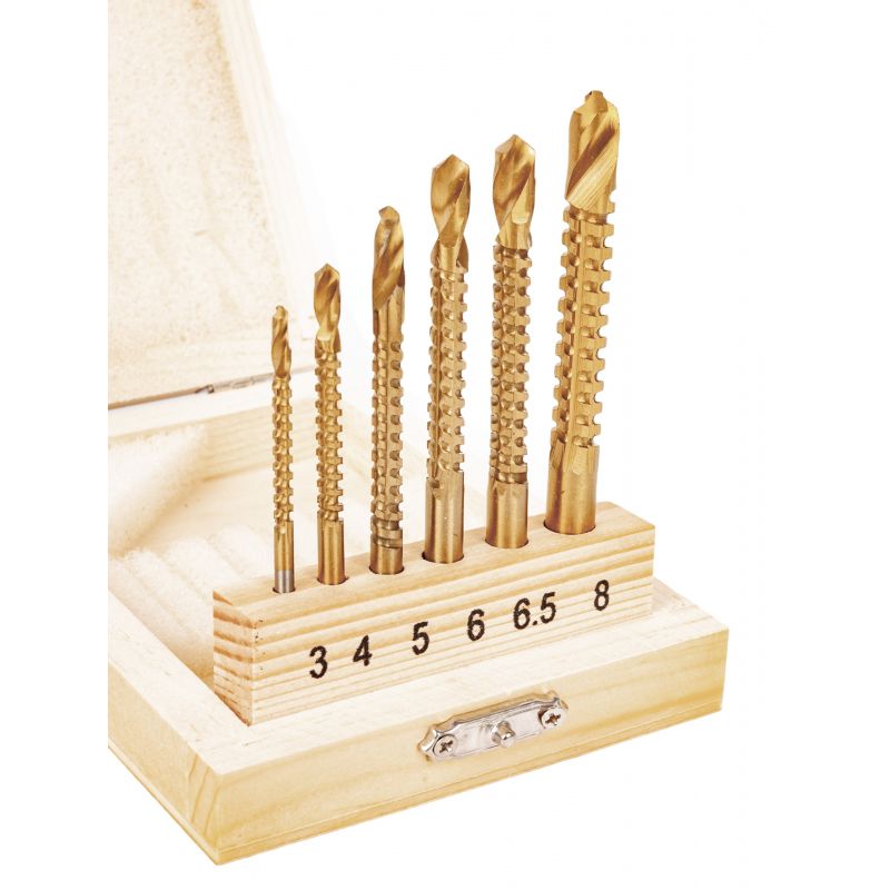 KRAFT&DELE KD997 Sada profesionálnych frézovacích vrtákov do dreva v kufríku 6 ks. 3-8 mm 